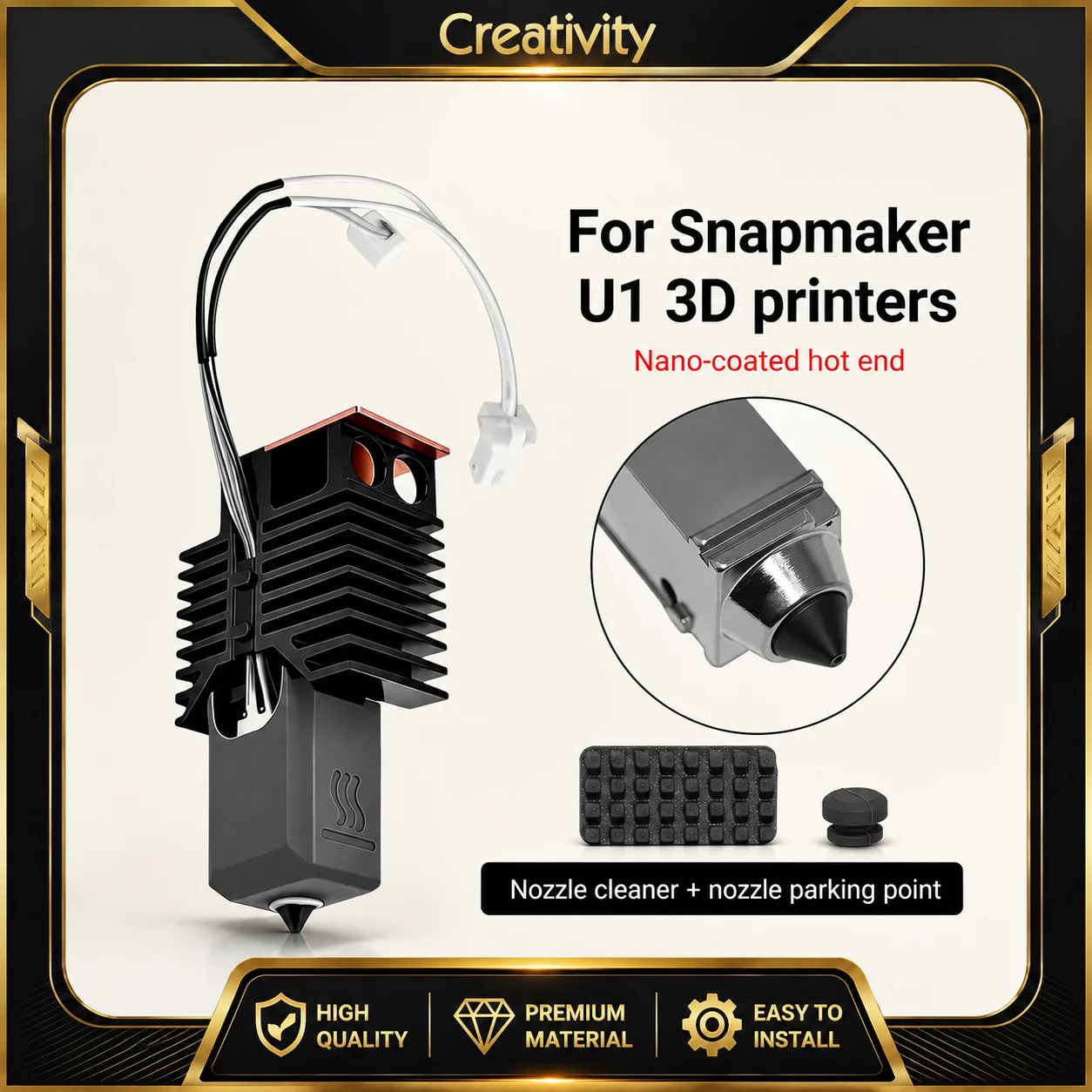 High Flow Ceramic Hotend - Snapmaker U1 Hot End 0.2/0.4/0.6/0.8mm Tam