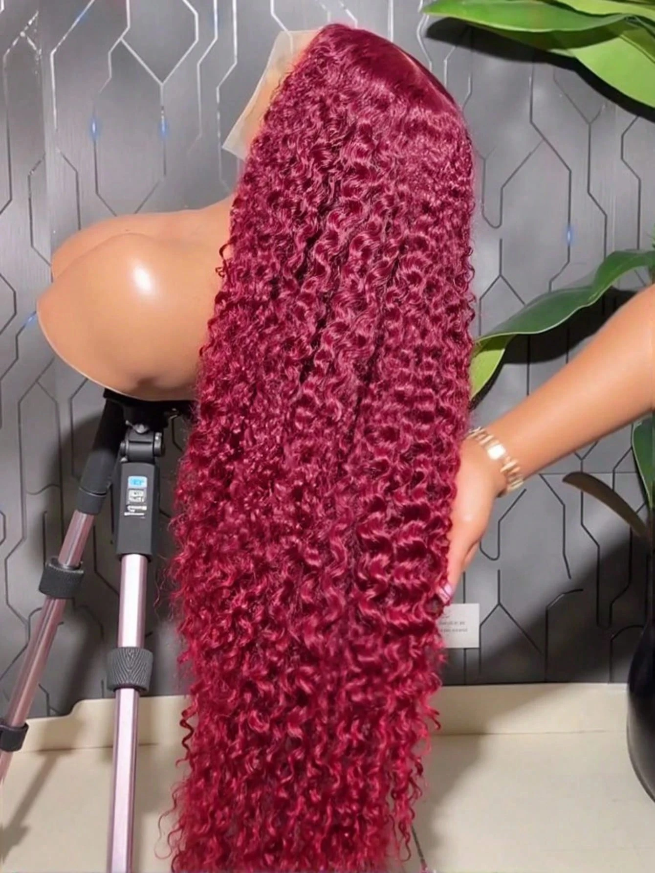 

Curly Wigs Burgundy 13x6 Hd Lace Frontal Human Hair Wig 30 Inch Water Wave Colored 99j Red Deep Wave Lace Front Wig for Women