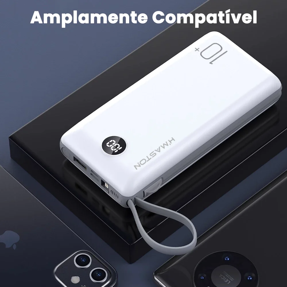 Banco portátil do poder com bateria externa, banco do poder, ultra magro, 10000mAh, YD-20