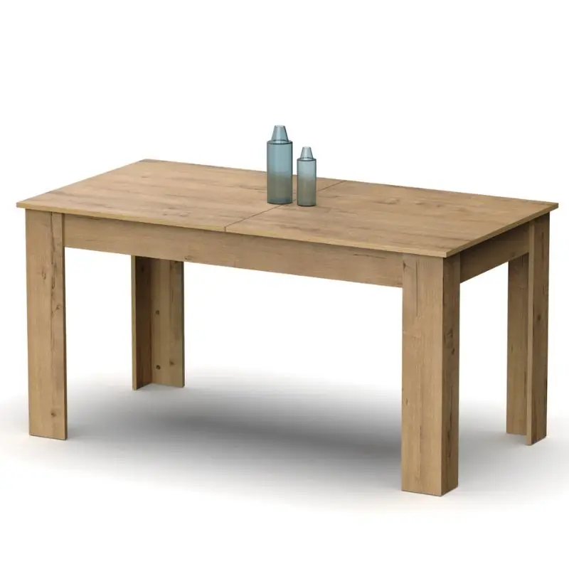 Golden Oak Color extendable dining room table 140-195x80x77 cm