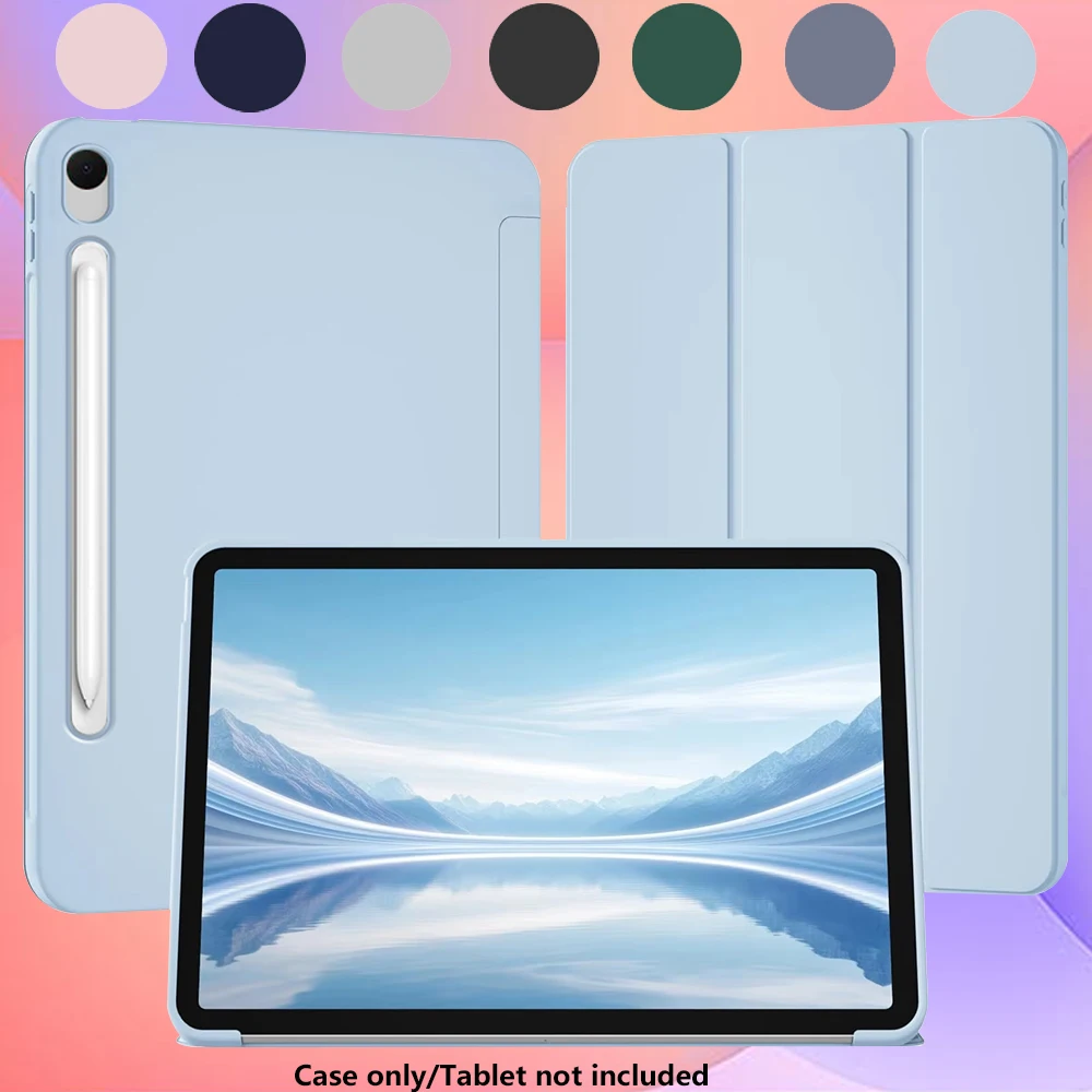 Ultra Dünne Flüssig-Silikon Schutzhülle für Samsung Tab A9 A11 S9 S10 FE Plus S11 A7 S6 Lite A8 Sturzsicher Kratzfest
