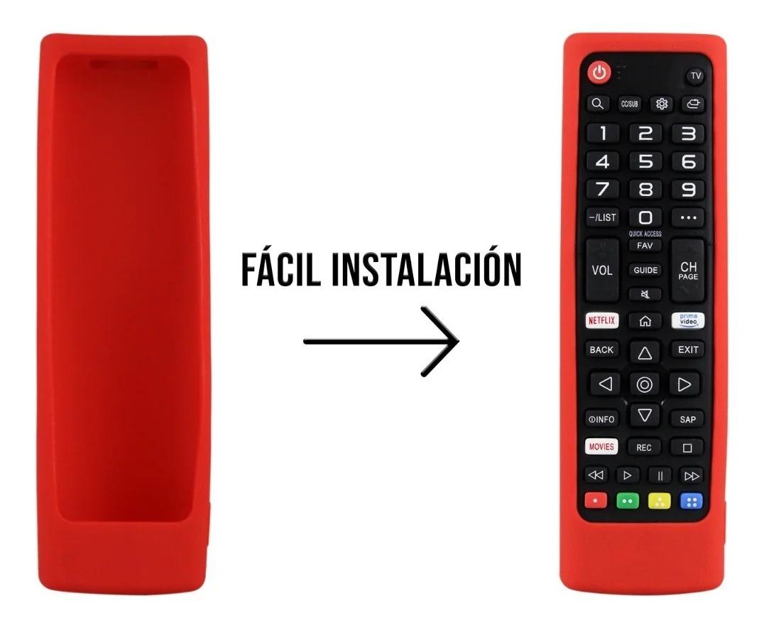 حافظة التحكم Lg Akb75095307 حافظة تلفزيون ذكية لون سيليكون أحمر