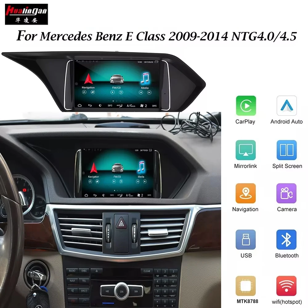 

Android 14 car multimedia DVD stereo radio GPS glonss CarPlay for Benz E W212 S212 E63(2009 2017)2 Din