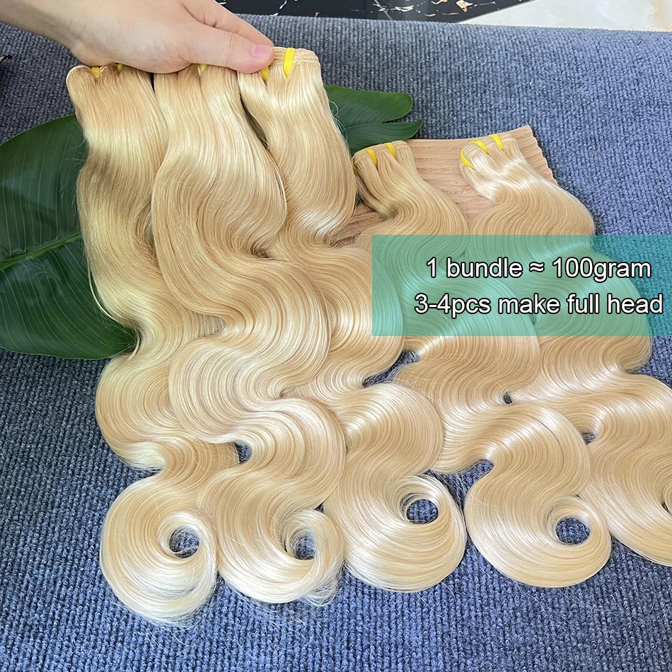 613 Blonde Bundles Body Wave 30 Inch Extensiones De Cabello Tissage Human Hair Bundles 613 Color