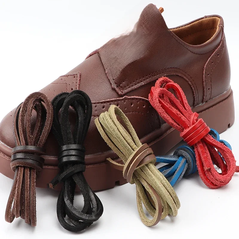 Lacets Lumineux Plats en Cuir Solide de Haute Qualité, Bottes Unisexes Classiques Multicolores de Loisirs en Plein Air, Nouvelle Collection