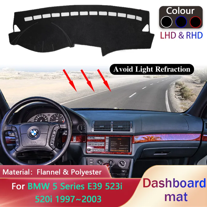 

Car Dashboard Cover Pad for BMW 5 Series E39 523i 520i 1997~2003 1998 Liner Anti-Slip Mat Sunshade Dashmat Carpet Rug Accessorie