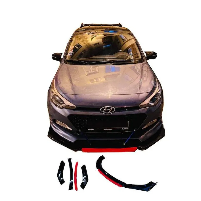 4 Piece Front Bumper Lip For Hyundai i20 Car Accessories Body Kit Five Color Options Modified Sport Exterior Parts Tuning