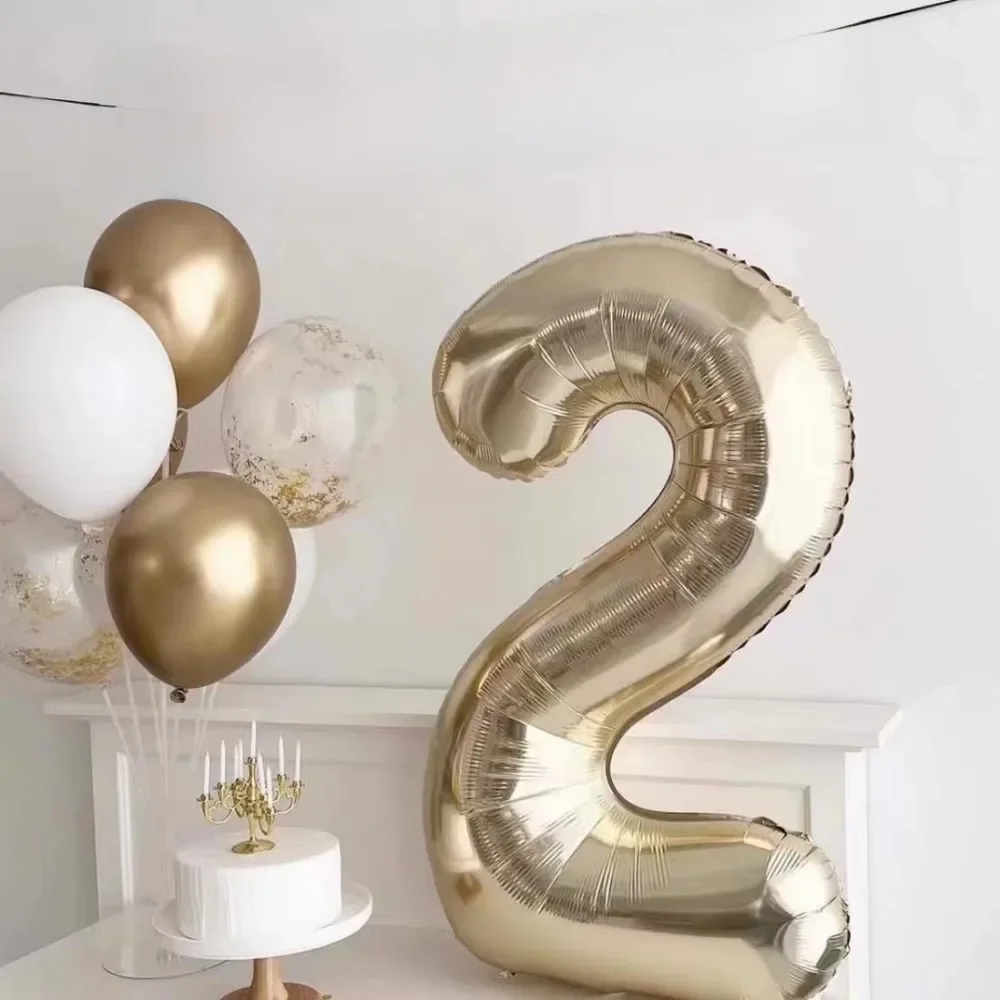 40-calowe duże foliowe balony urodzinowe Balon z numerem helu 0-9 Wszystkiego najlepszego z okazji urodzin Dekoracje weselne Prysznic Duże figurki Globo — zdjęcie 2