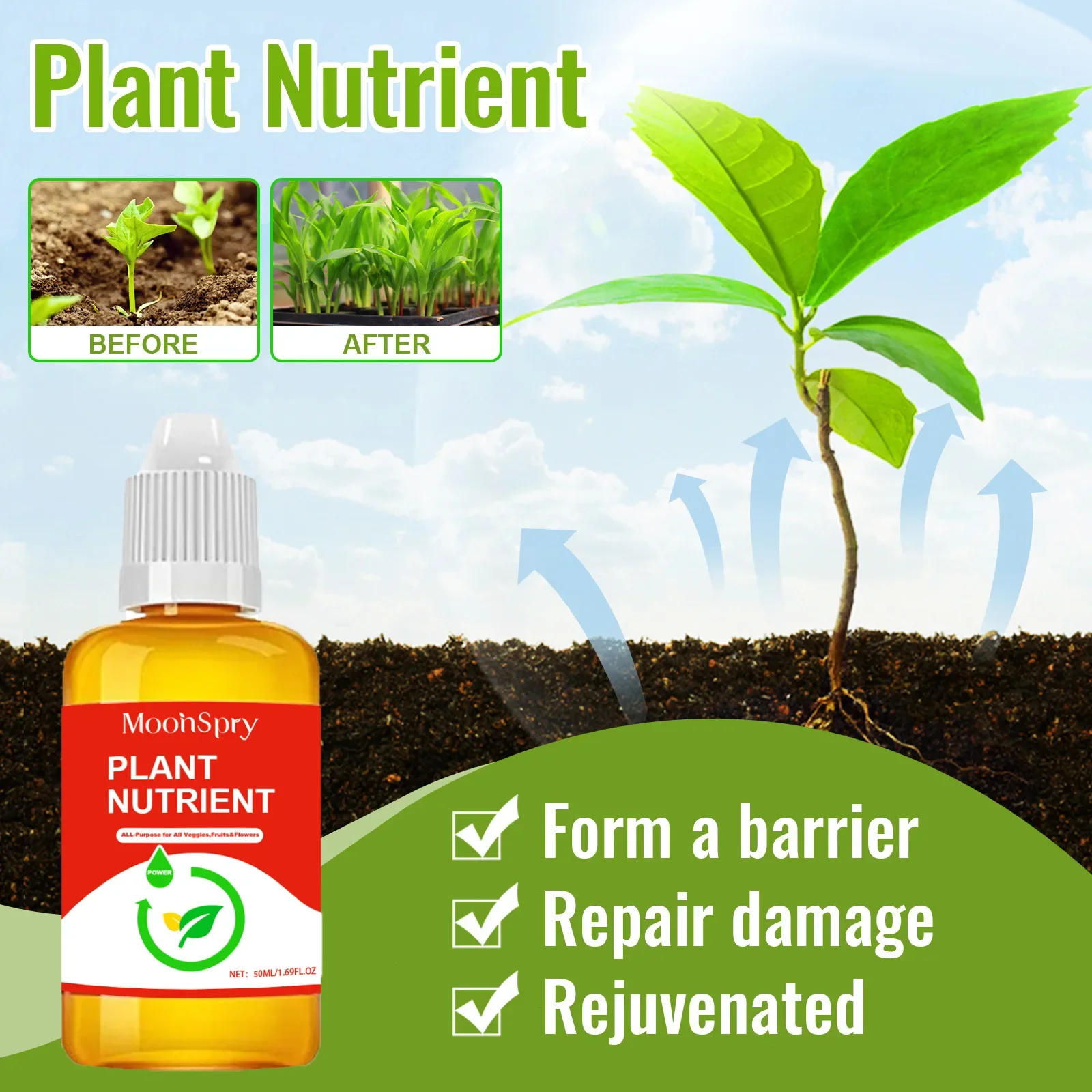 Plant Rooting Stimulator Root Fertilizer Supplement Seedling Growth Promotor Organic Rooting Hormones Succulent Rooting Booster