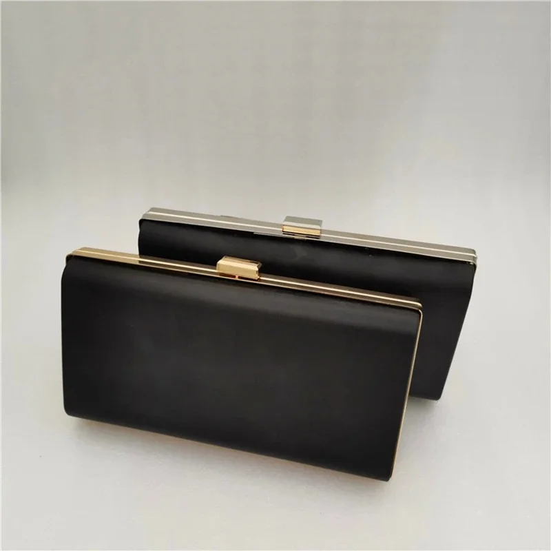 Ramka do torebki typu box, prostokątna, w stylu vintage, brązowa, metalowa ramka do torebki typu clutch, ręcznie robiona, części do torebek DIY, złota, srebrna, hurt. — zdjęcie 2
