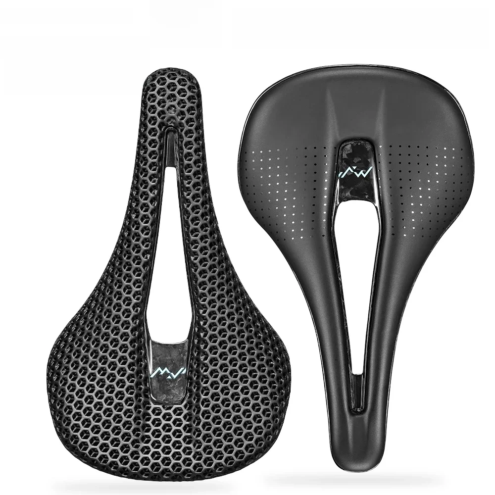 AliExpress RYET Carbon 3D Printed Bike Saddle 140mm Ultralight Road MTB Racing Saddles Bicycle Seat Parts Cushion Cycling Bike Accessories