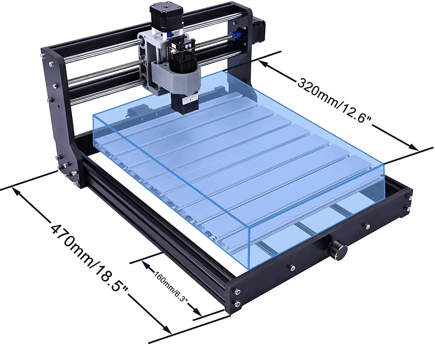 Yofuly CNC 3018 Y-Axis Extension Kit for 3018 to 3040 Engraver with 2 Limit Switches