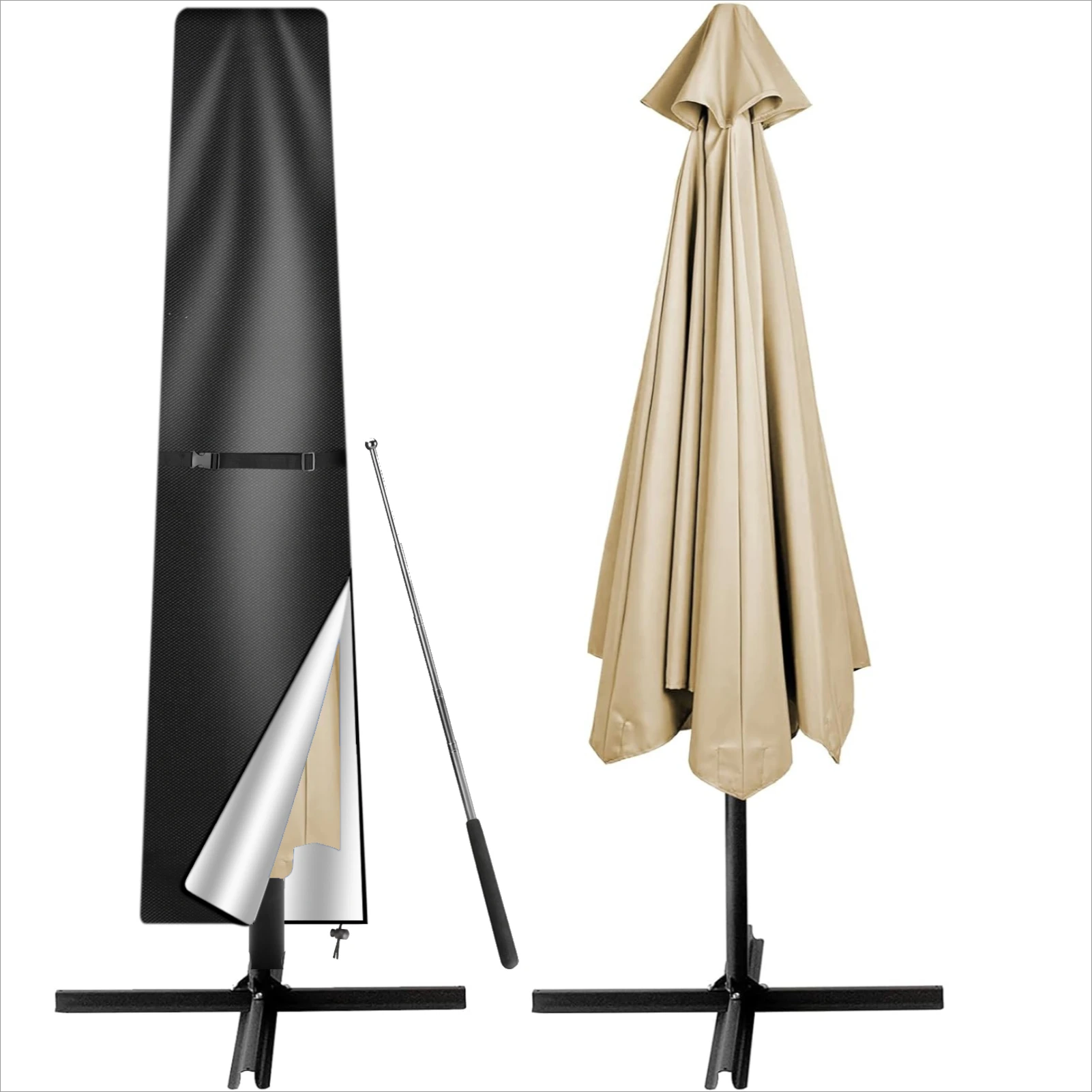 

Чехлы для уличных зонтов из ткани Оксфорд 210D: водонепроницаемые, ветрозащитные, с защитой от УФ-излучения, для садовых зонтов