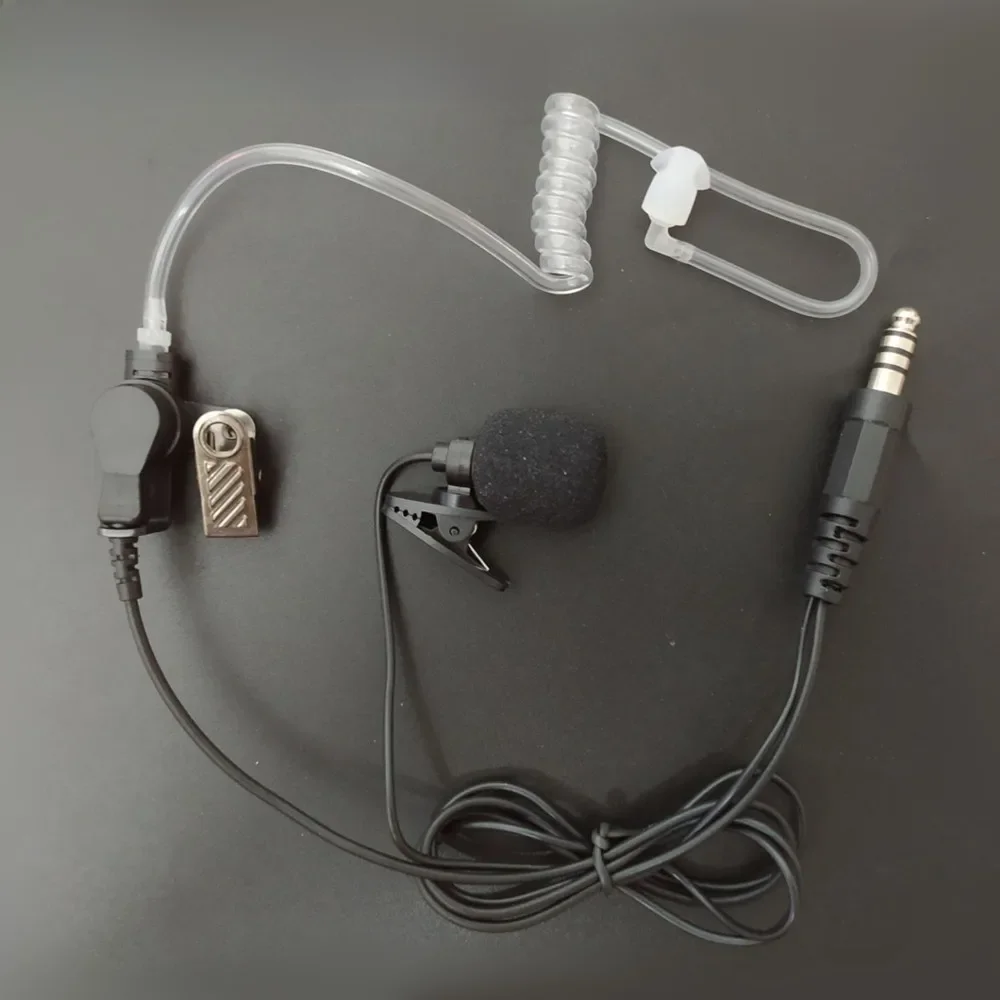 Covert Acoustic Tube Collar clip MIC NATO Plug Earpiece zestaw słuchawkowy do z-tac sky EARMOR TCA TRI PTT do walkie-talkie prc-152 UV5R — zdjęcie produktu 5