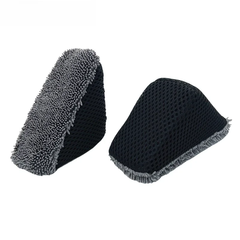 Éponges brillantes pour pneus en caoutchouc Lucullan, tampon applicateur polyvalent en maille et microfibre pour le gommage et le séchage du verre