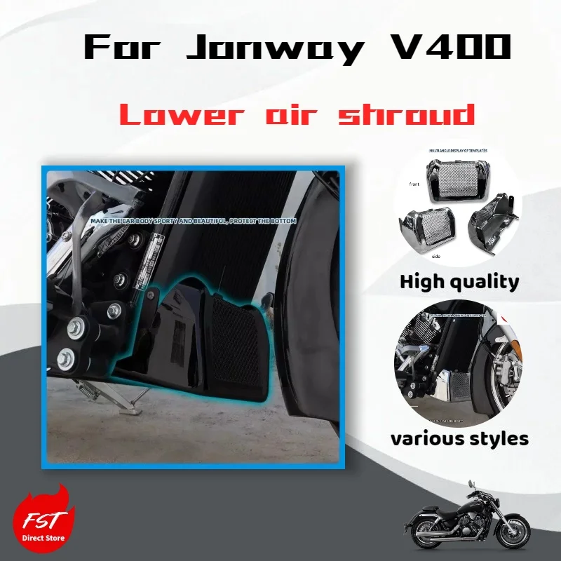

For Jonway V400 lower fairing, engine protection cover, and modification parts.