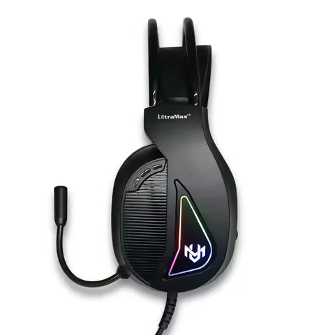 Headset Fone Para Video Gamer Fone de Ouvido Com Microfone RGB LED Para PS4, PS5, X-one, Celula e Computador Ult-G8