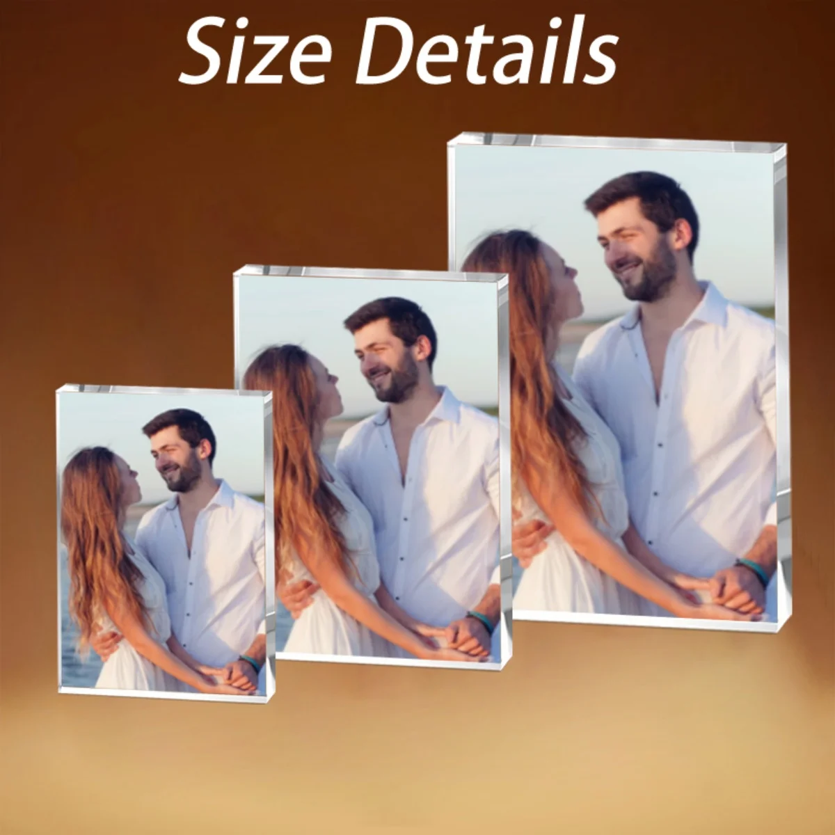A Personalized Acrylic Photo Stand—the Ideal Choice for Wedding Anniversary Photos, Birthday Gifts, and Commemorative Pictures.