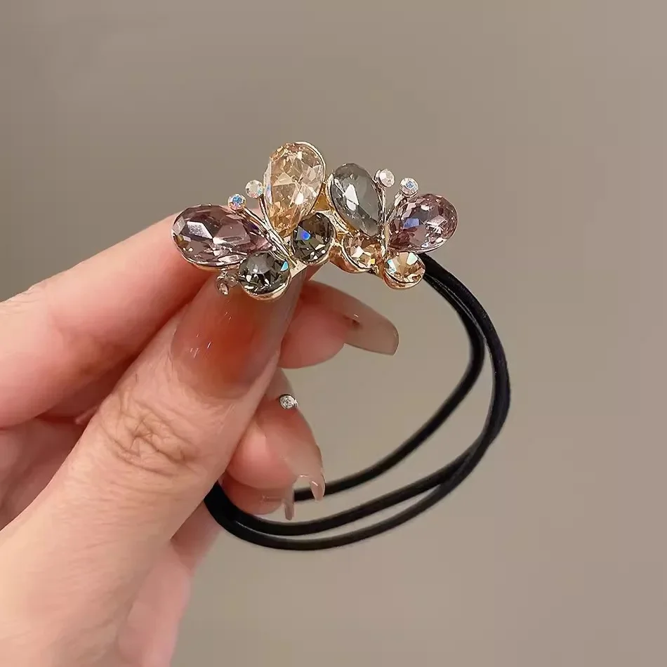 Bandes de cheveux élastiques papillon colorées pour filles, accessoires de cheveux de princesse pour enfants, cravates pour enfants, couvre-chef pour bébé, 1 pièce