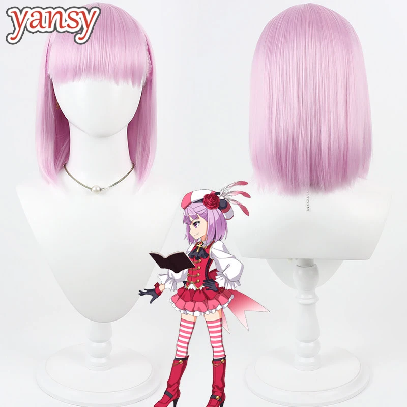 

Yansywig Synthetic Hair Helena Blavatsky Cosplay Wigs Game Fate FGO Helena Blavatsky 35cm Short Pink Bobo Wig Heat Resistant