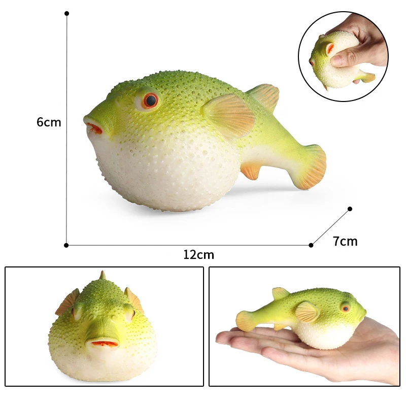 2022 New Simulation Marine Life Animal TPR Squishies Antistress Stress Relief Fidget Toy Squishy Stressball For Kids Adults