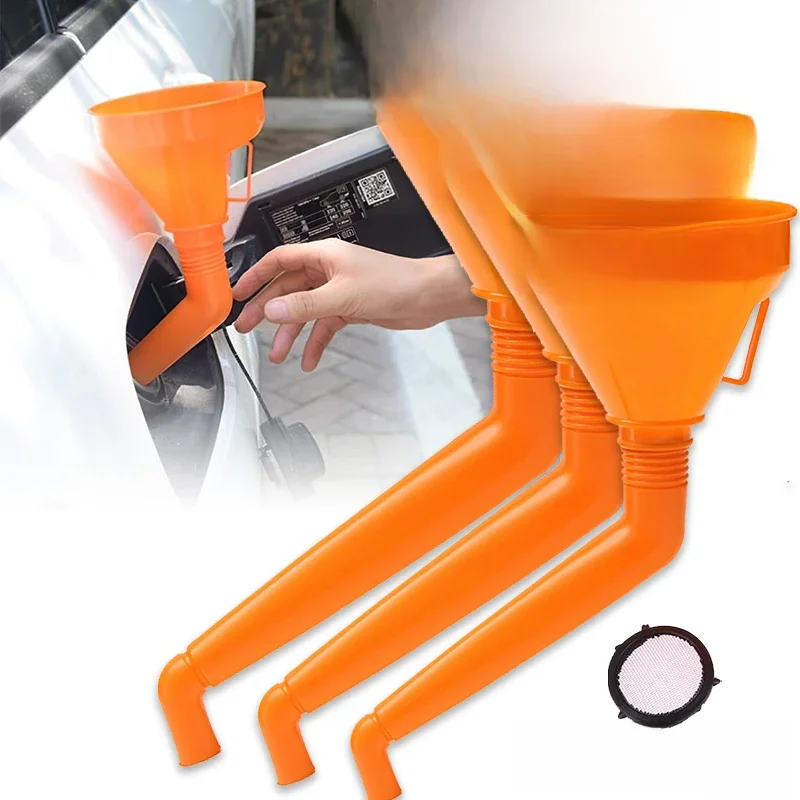 130/145/160 Cm Tanken Trechter Met Filter Motorfiets Tanken Benzine Motorolie Trechter Auto Lange Mond trechters Auto Vullen Gereedschap - afbeelding 2