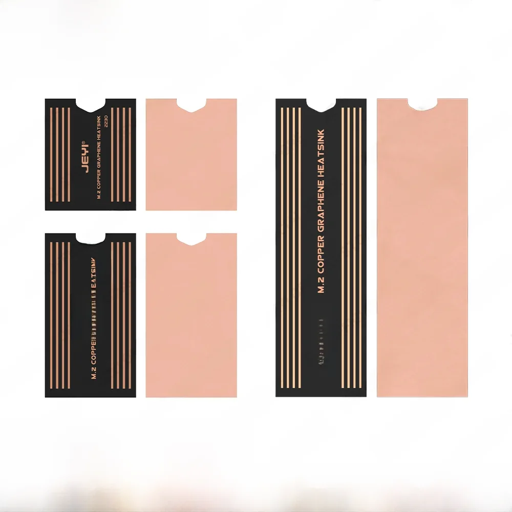 JEYI Graphene 2280 2242 2230 M.2 SSD Heatsink, Dual-Layer Graphene Heat sink and Copper Foil Design Cooler Radiator for Laptop