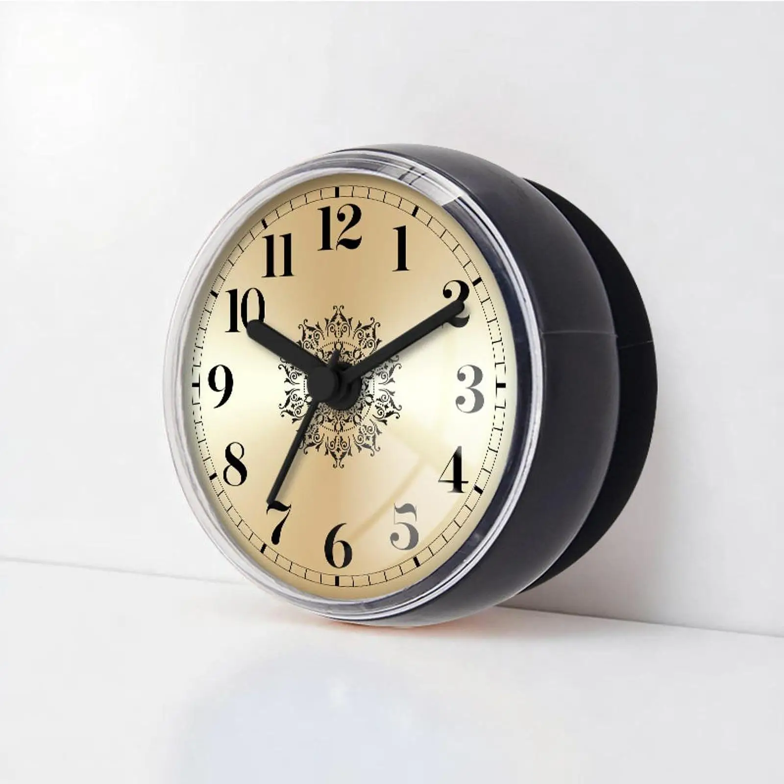 Waterproof Bathroom Clock,Compact Home Decor Round Lightweight with Suction Cup Silent Small for Toilets Home Washroom Kitchens