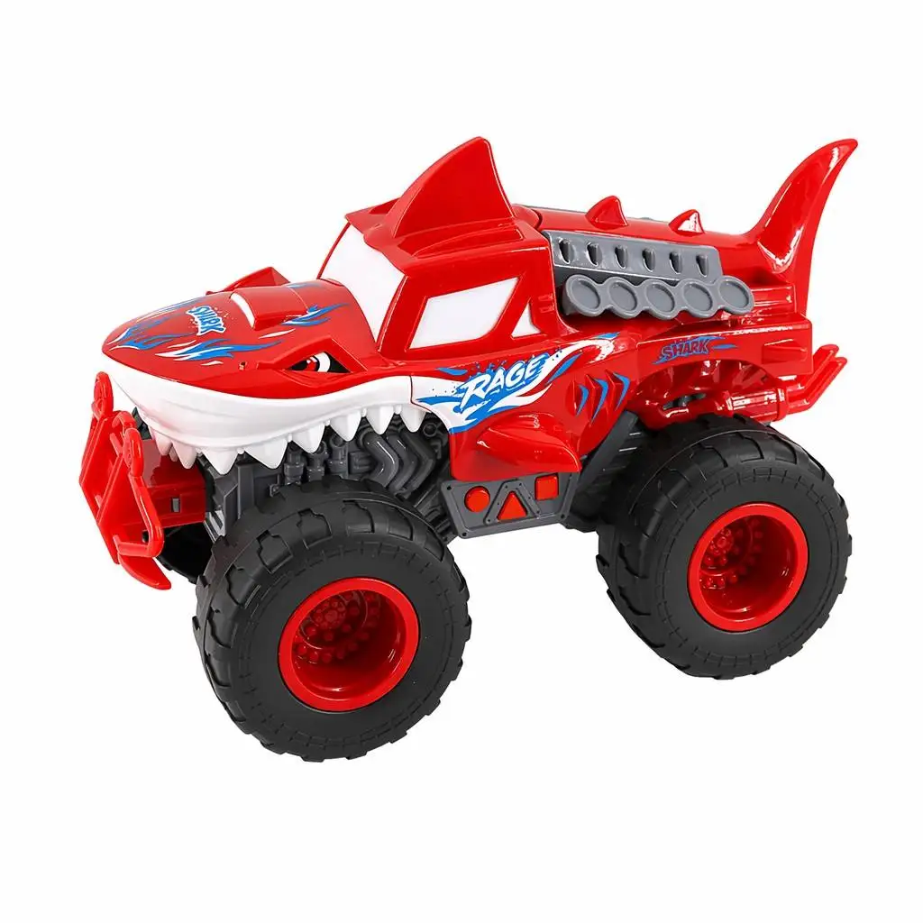 Velociraptor Dinosaurus Monstertruck met Licht en Geluid, Grote Inertia Auto, All-Terrain Speelgoed voor Kinderen, Verjaardagscadeau