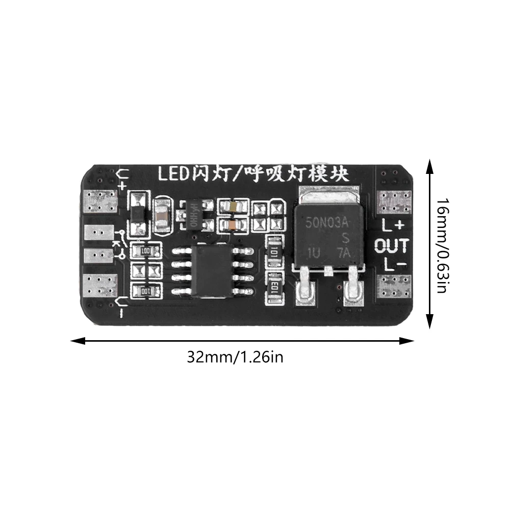 Módulo controlador de luz de gradiente de Parpadeo lento, atenuador automático, Chip de controlador de luz de respiración, desvanecimiento gradual, 3-24V