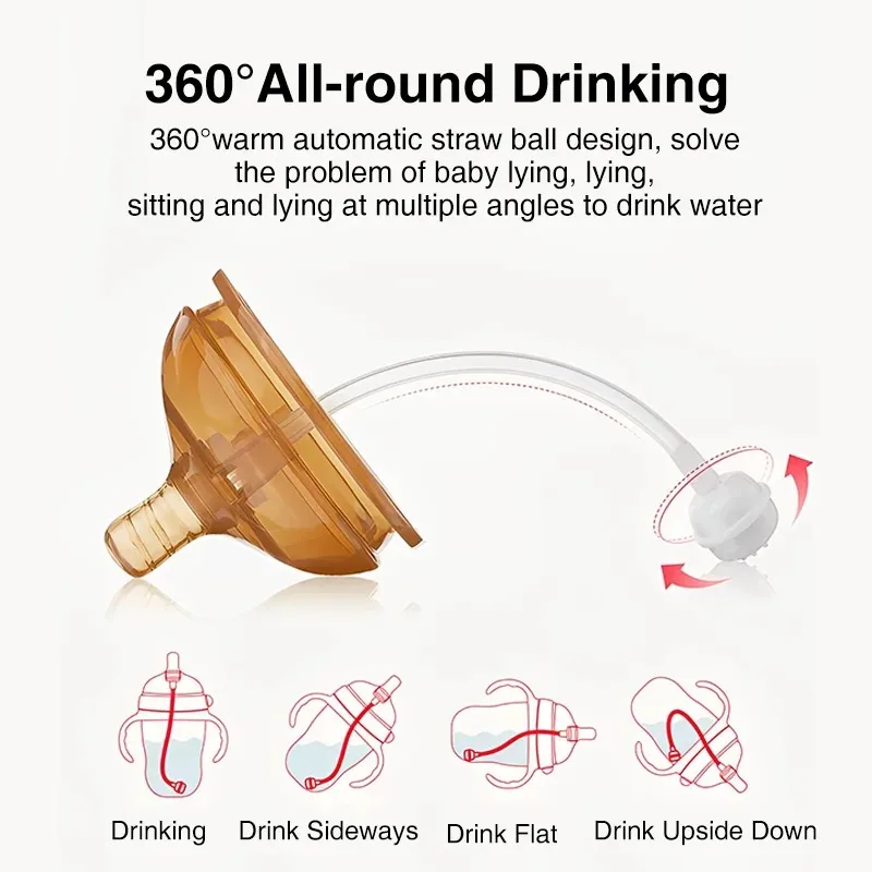 0-36Months Baby Bottle 240/150ml Nano Silicone Handle Bottle Baby Anti-Colic Bottle Silicone Bottle Male And Female Bottle