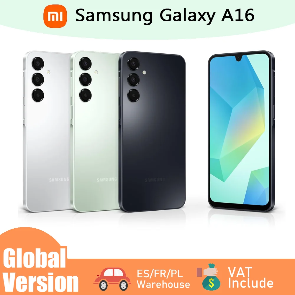 الإصدار العالمي الجديد Samsung Galaxy A16 4G 128GB MTK 6.7 "90 هرتز شاشة Super AMOLED كاميرا 50 ميجابكسل بطارية 5000 مللي أمبير NFC