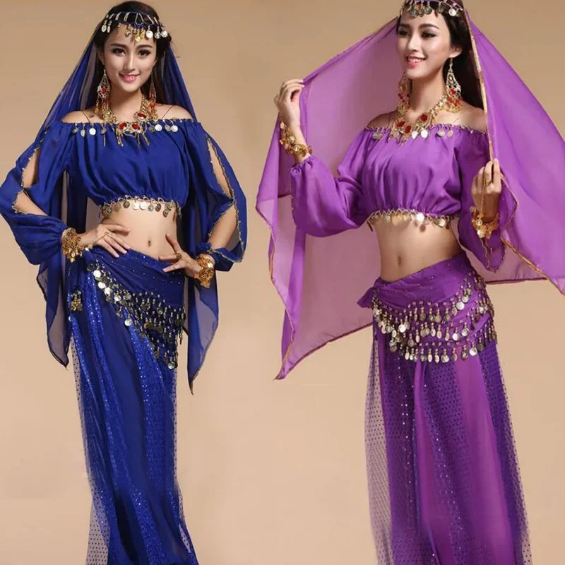4 sztuk/zestaw 2020 New Arrival seksowne orientalne kostiumy do tańca brzucha dla kobiet taniec praktyka kostiumy do tańca brzucha projekt dla kobiet — zdjęcie 2