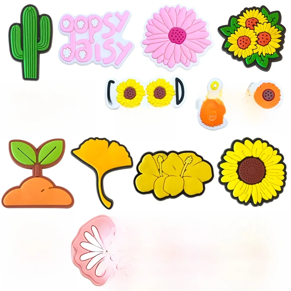 Breloques de chaussures à fleurs pour garçons et filles, accessoires pour adolescents, épingles pour cadeaux de fête d'anniversaire, décoration de chaussures, 1PC