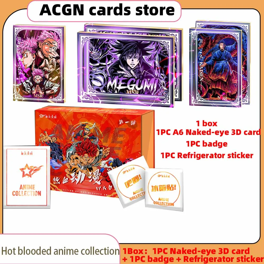 

Hot blooded Anime Naked eye 3D collection Card A6 Card Naruto Card JJK Dragon Ball ONE PIECE Card Anime Card