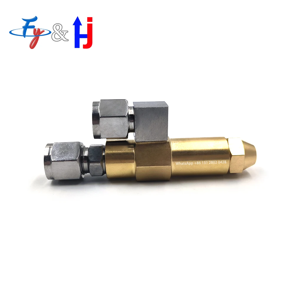 Heavy Diesel Fuel Injector, Brass Waste Oil Burner Nozzle, Siphon Oil Air, Atomizing Jet, Combustion System, Full Cone Spray