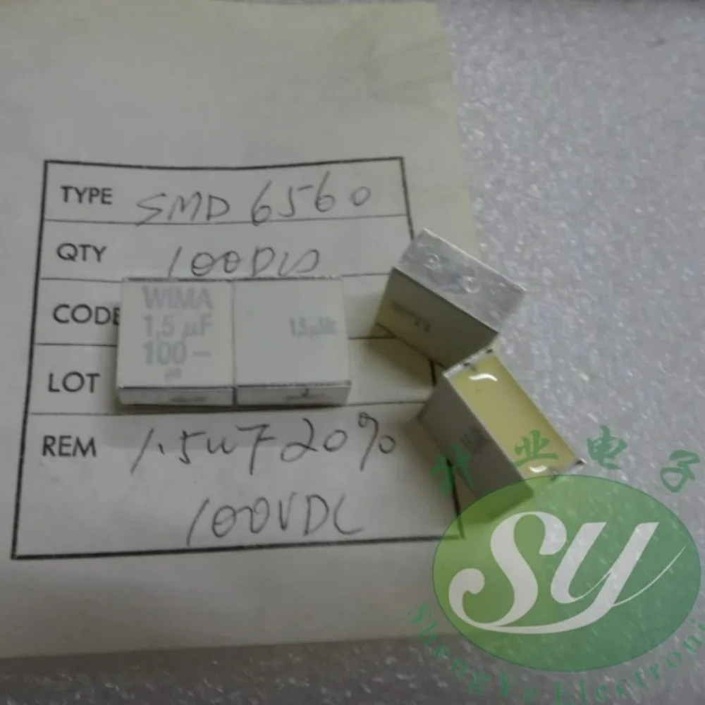 

1PCS SMD6560 1.5uF 100V 1u5F 155 M Brand New Surface Mount Film Capacitor