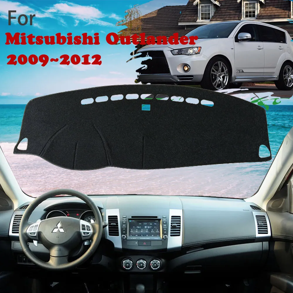 

Dashboard Cover Protective Avoid Light Carpet Mat for Mitsubishi Outlander 2009 2010 2011 2012 2nd Gen Car Decorate Accessories
