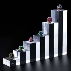 Clear Acrylic Crystal Base Square Column Display Stand for Jewelry Cosmetics Perfume Funko POP Figures Display Photography Block