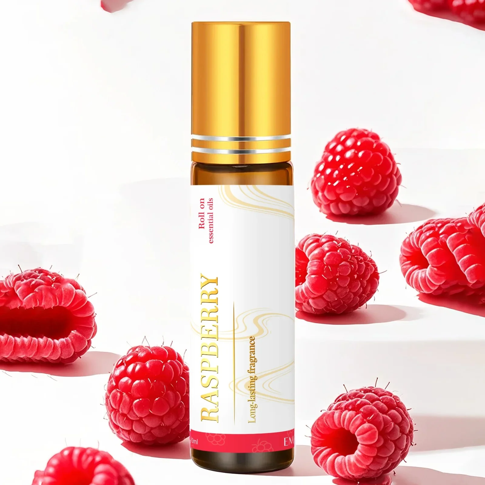 Huiles essentielles à rouleau de framboise 10ml, parfum pour femmes, huiles de Massage pour le corps, soins de la peau, cadeaux de vacances, soins des ongles hydratants