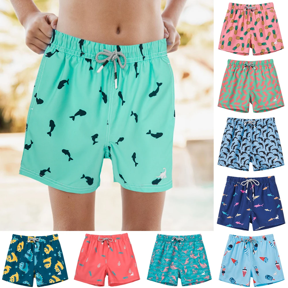 

SURFCUZ Boys Swim Trunks Little Kids Swimsuit Beach Boardshorts Swimwear For Toddler Summer Quick Dry Boys Swim Shorts