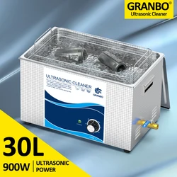 Limpador Ultrassônico Industrial, Banho Inoxidável, Máquina De Limpeza De Ultrassom, Laboratório Dental, Óptico, Ferramentas Médicas, Máquina de lavar louça, 30L, 900W