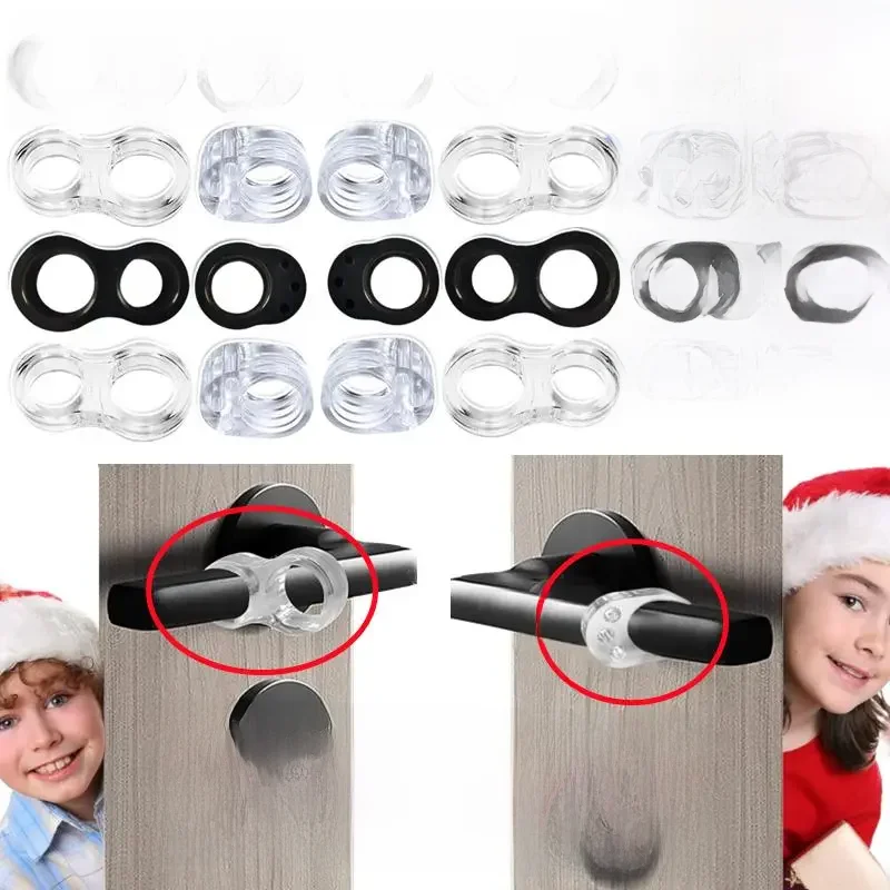 Nouveau 8-1PC poignées butoir de porte sans poinçon butées de porte Transparent rond Protection bouton de porte pare-chocs murs meubles protecteur Pad