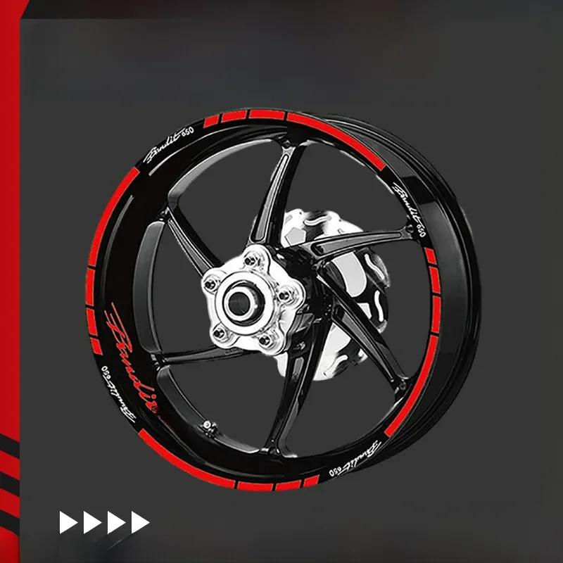 Nouveau autocollant de roue pour Bandit650 Bandit1250 moto avant arrière pneu jante rayure autocollants réfléchissants autocollant BANDIT 650/1250