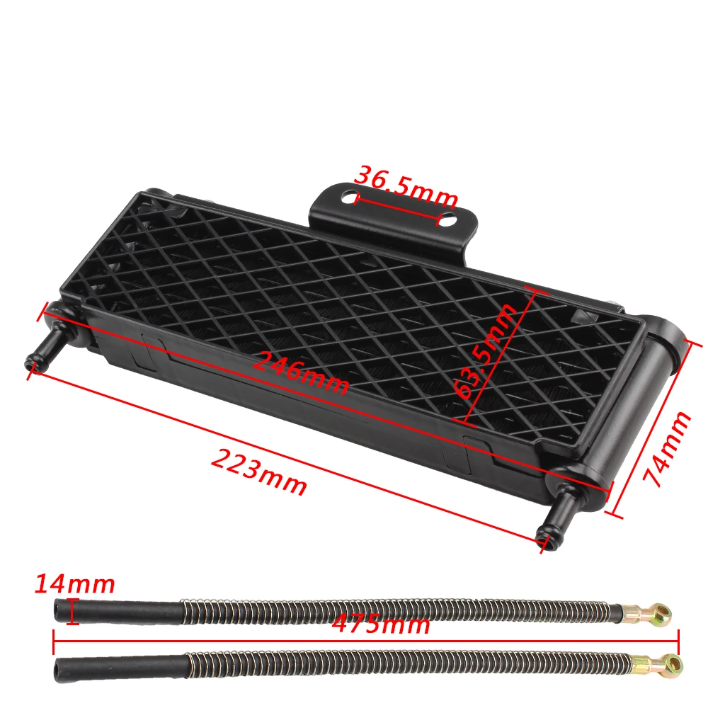 Universal Motorcycle Oil Cooler 4 Row Radiator Dirt Bike for Monkey 50 to 125 Suzuki Honda Gy6 Performance Parts Aluminum Enduro