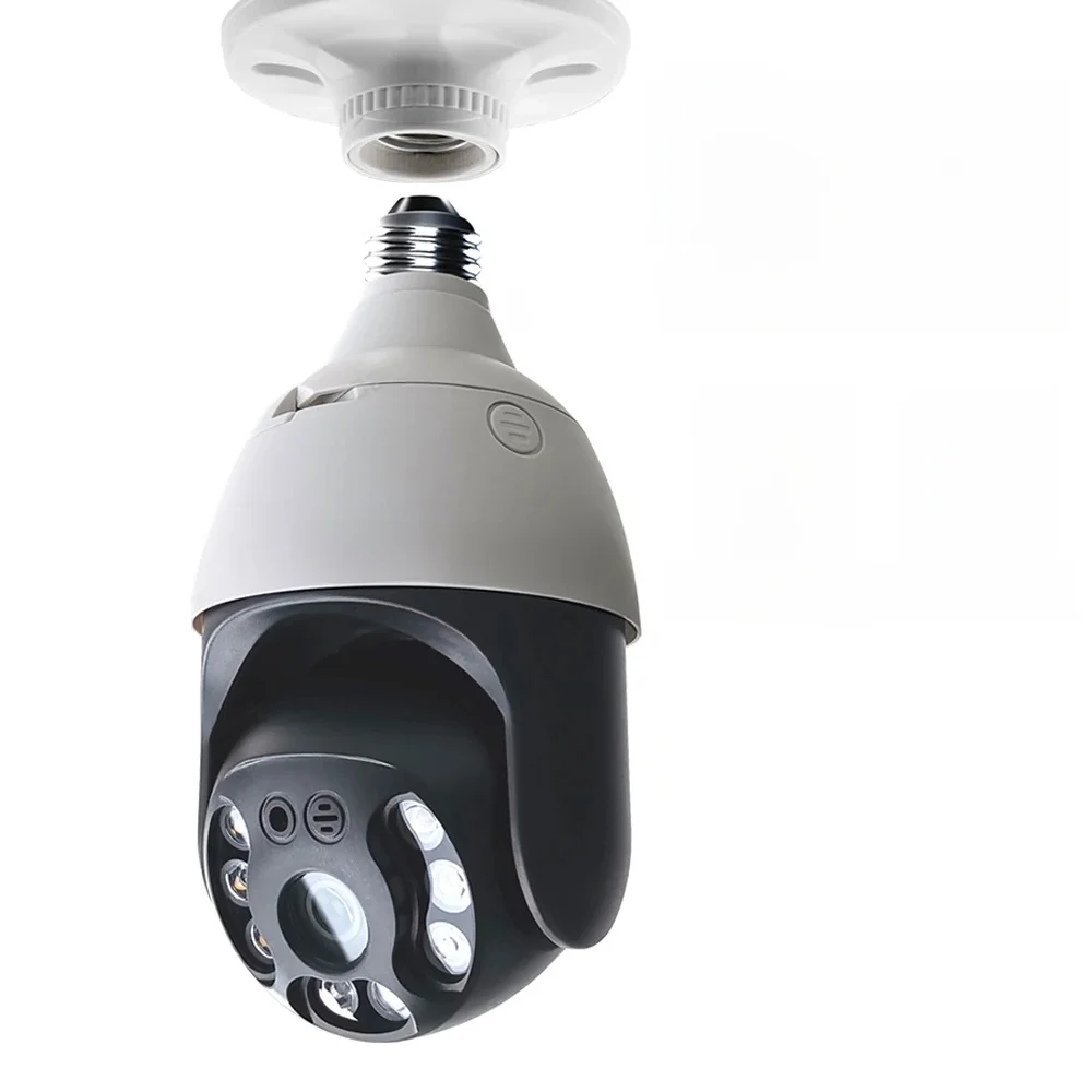 Ultra 6MP zewnętrzna bezprzewodowa kamera WIFI E27 typ żarówki dla inteligentnego domu aplikacja Tuya IP66 wodoodporna automatyczna wykrywanie ruchu — 2