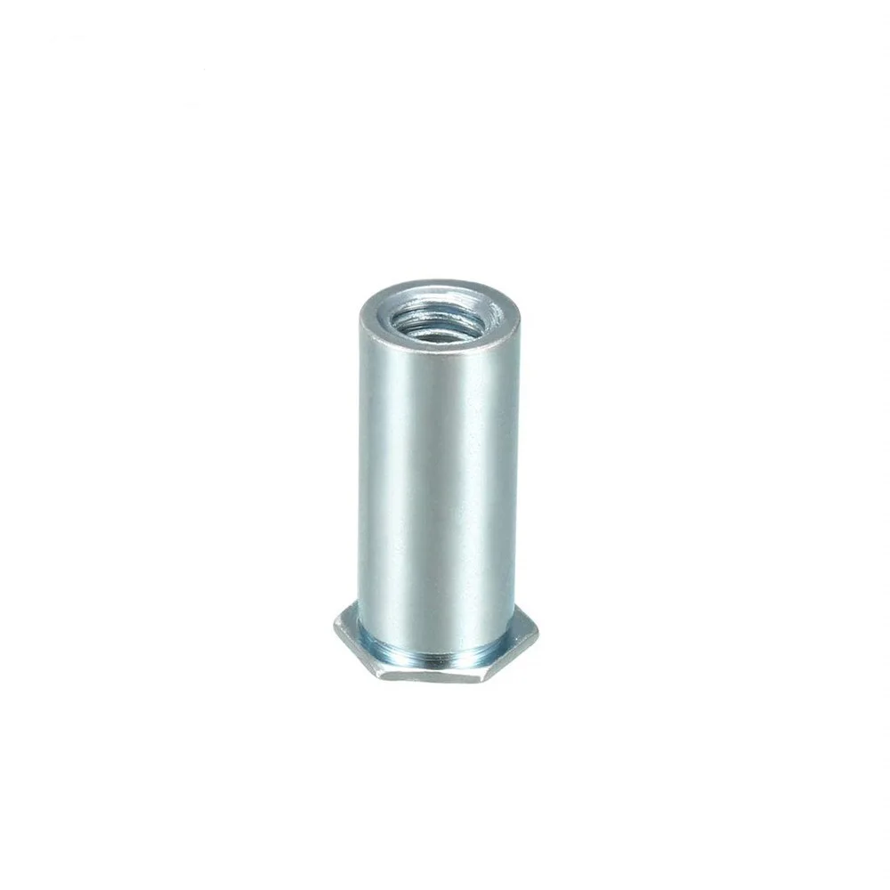 

SO-6440 Thru-hole Spacer Press-fit Standoff Hex Rivet Nut Threaded Self Clinching Feigned Crimped Sheet Metal Panel Carbon Steel