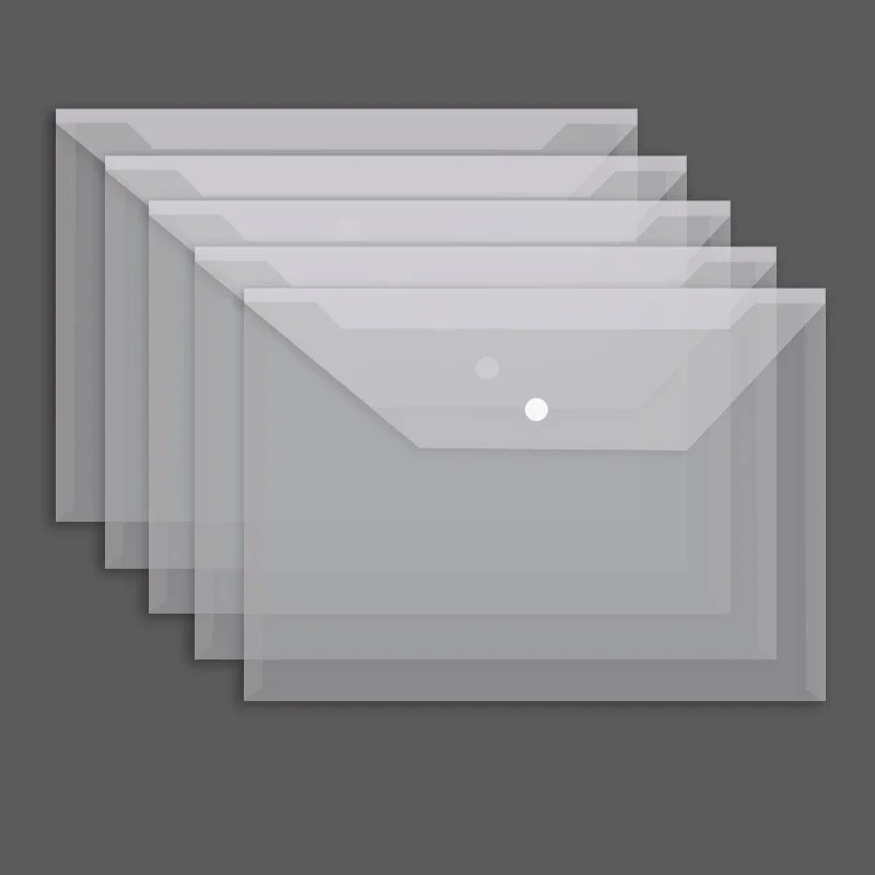 Sac Transparent à lèvent A4 pour Documents, Papiers de Test pour Étudiants, Dossier de Stockage de Données de Bureau et Contrats, Poudres à Pression Imperméables