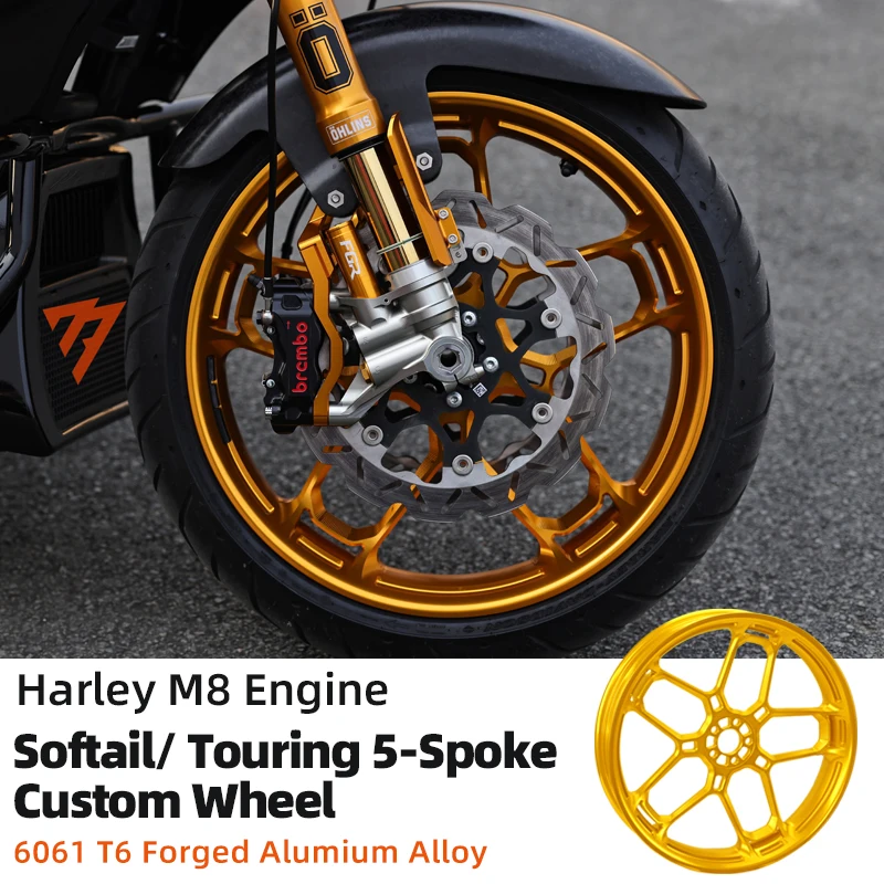 

Для Harley 2018-up Softail Street Bob Fat Boy 2017-up Touring Glide Мотоцикл Custom 5-спицевый обод колеса 16 дюймов 18 дюймов 21 дюйм 23 дюйма 26 дюймов
