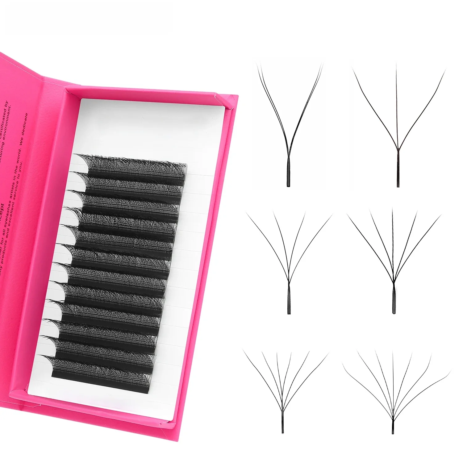 XIUSUZAKI W-vormige wimpers Bloom 2D 3D 4D 5D 6D 7D 8D Automatische bloei Premade Fans Wimpers Extensions YY Individuele wimpers - afbeelding 2